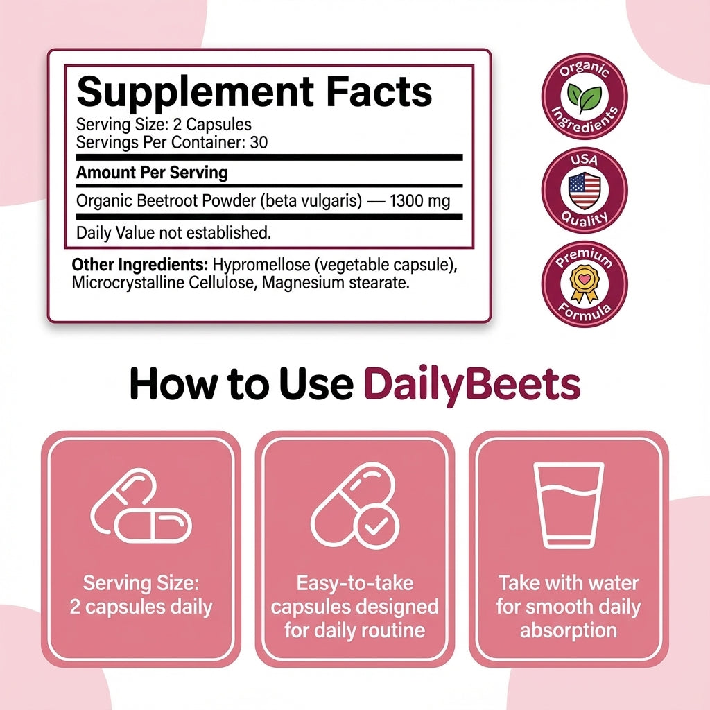 DailyBeets Organic Beetroot Capsules